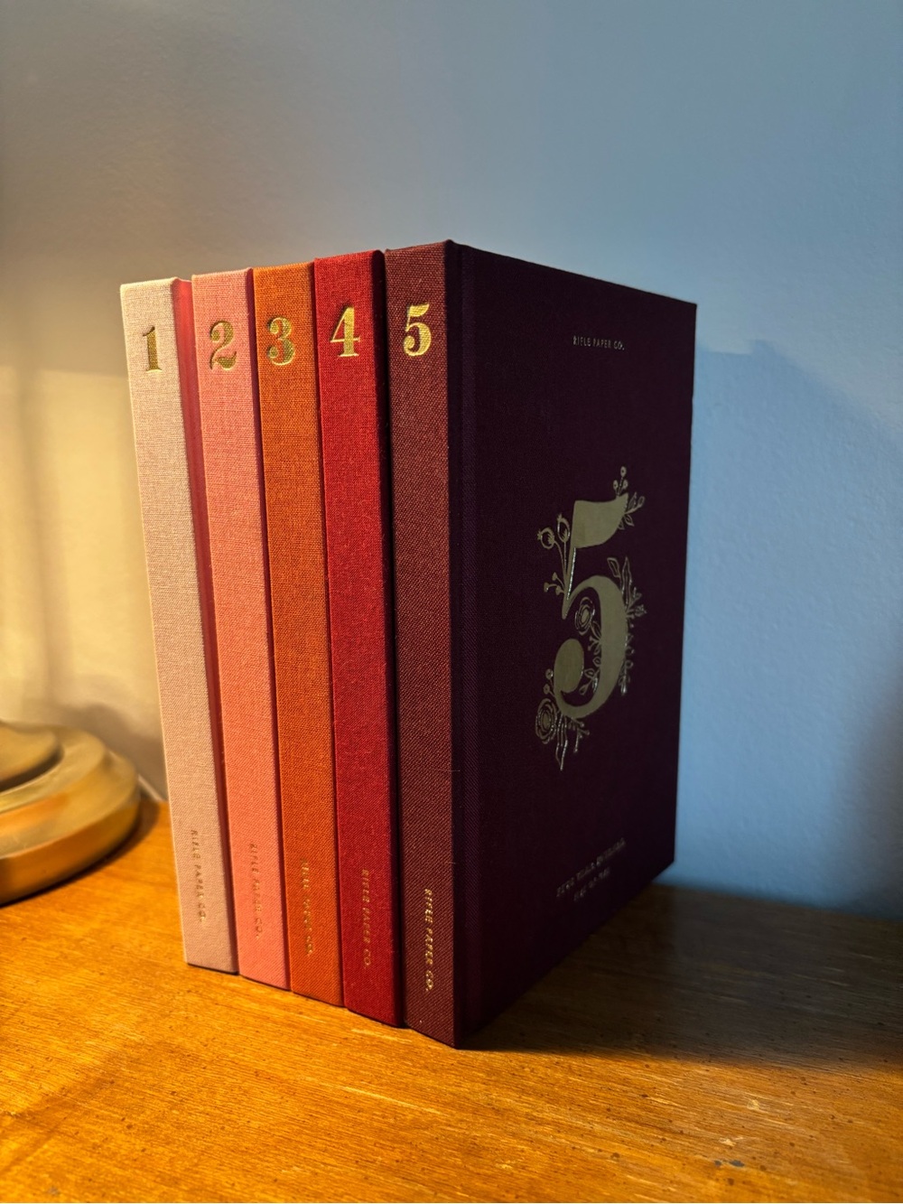 Rifle Paper Co. Floral Numbered Book Set in Pink, Coral, Red and Burgundy